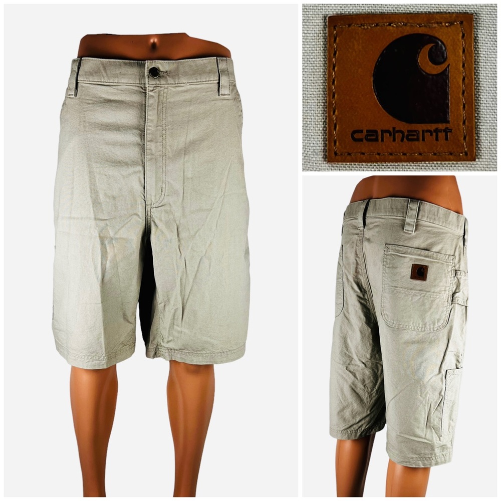 Carhartt Mens 40 X 10 Shorts Original Fit 100% Cotton B147 Tan Work Flat EUC
